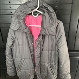 Women's Puffer Jacket, Size M, Gray